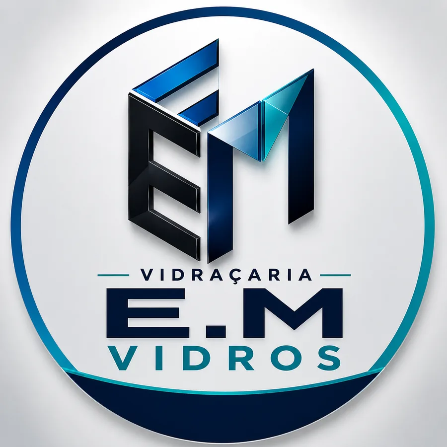 Logo da Vidraçaria E.M Vidros